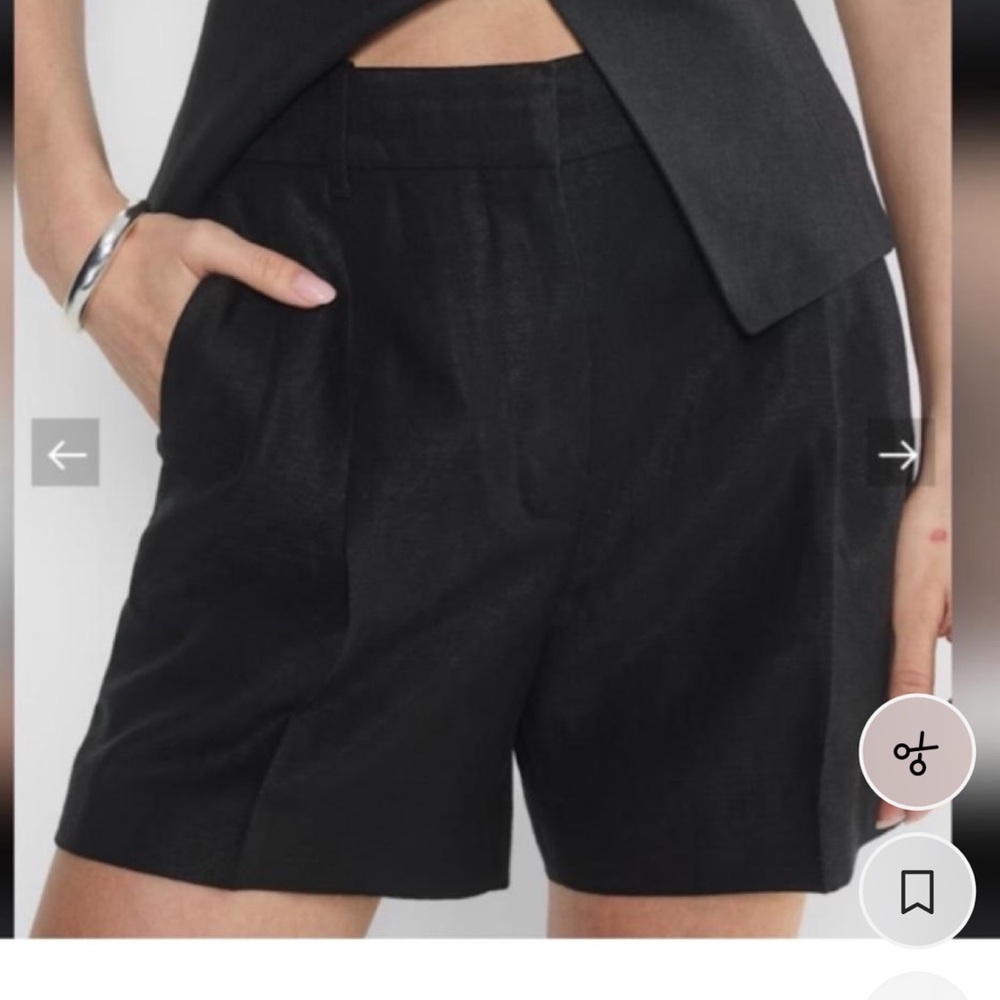 Black High-Waist Tailored Women’s Shorts